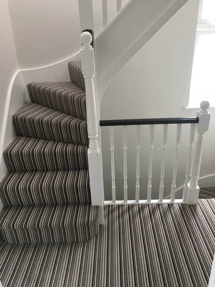 flooring installation on stairs